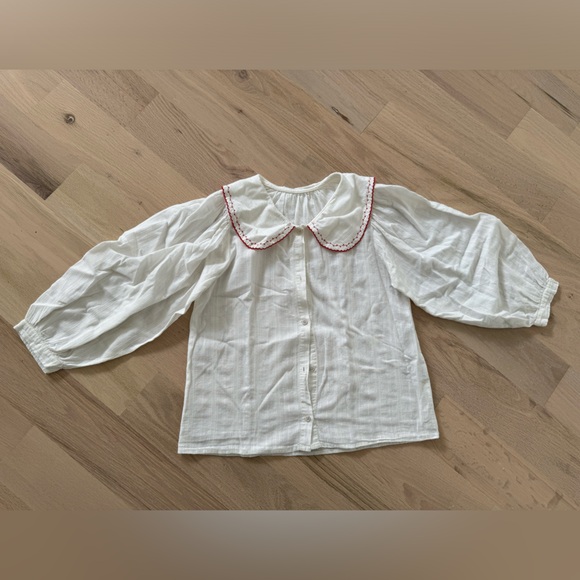 Banana J Girl’S Off White/Cream Blouse Size Junior Small (12-14) - Picture 1 of 4